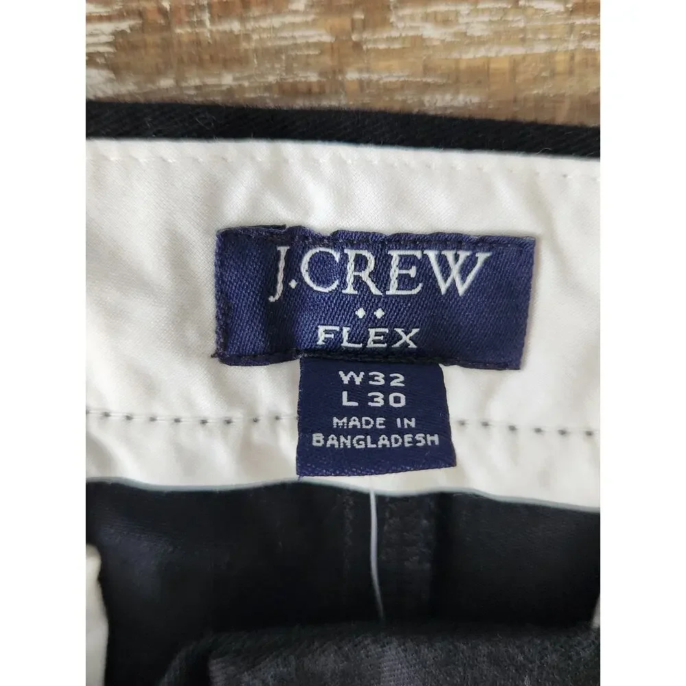 NWT J. Crew Men's Slim-Fit Flex Chino Pant Black 32/30